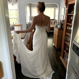 Classic, vintage-inspired, hand sewn and beaded custom wedding dress!